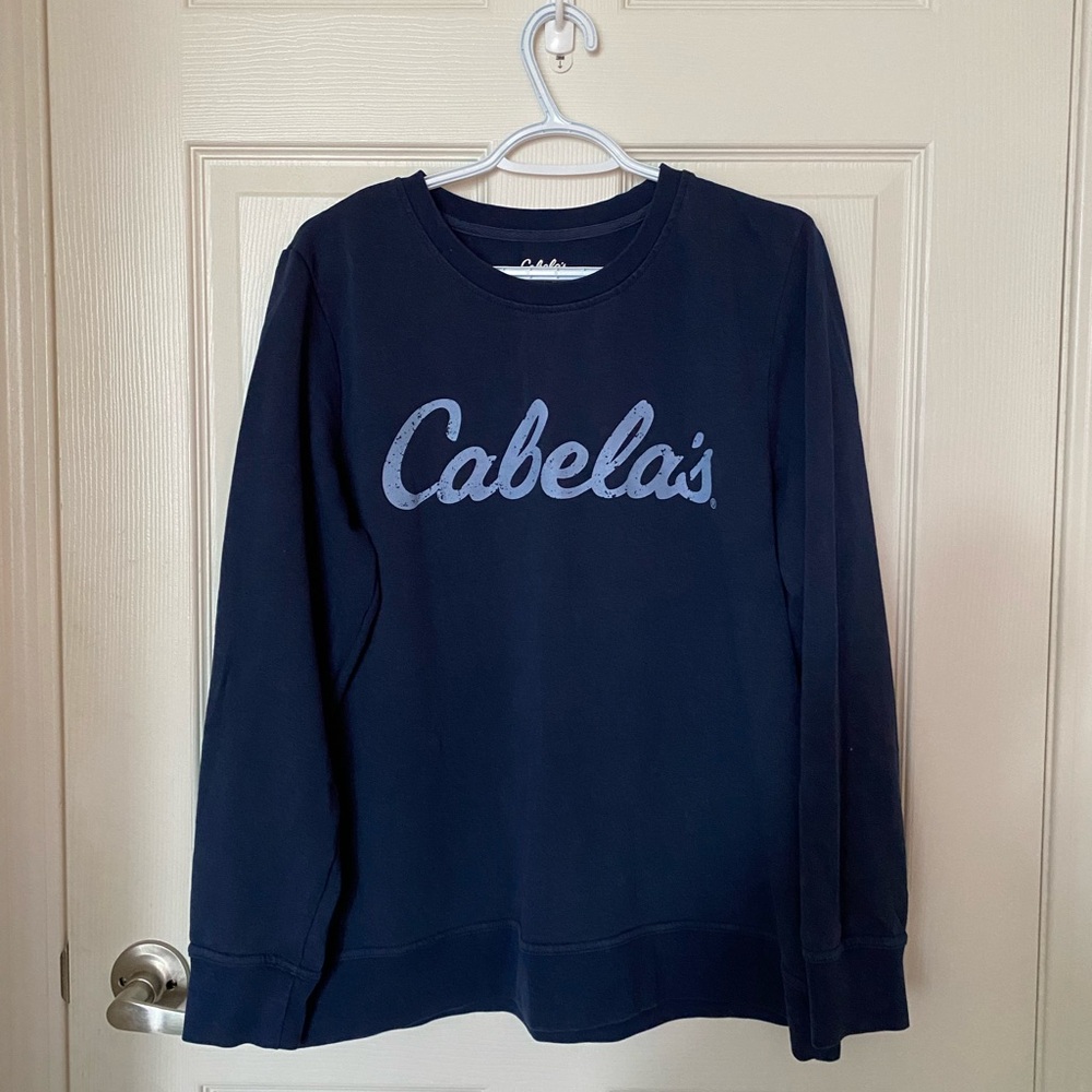 Cabela's Navy Logo Crewneck Sweatshirt